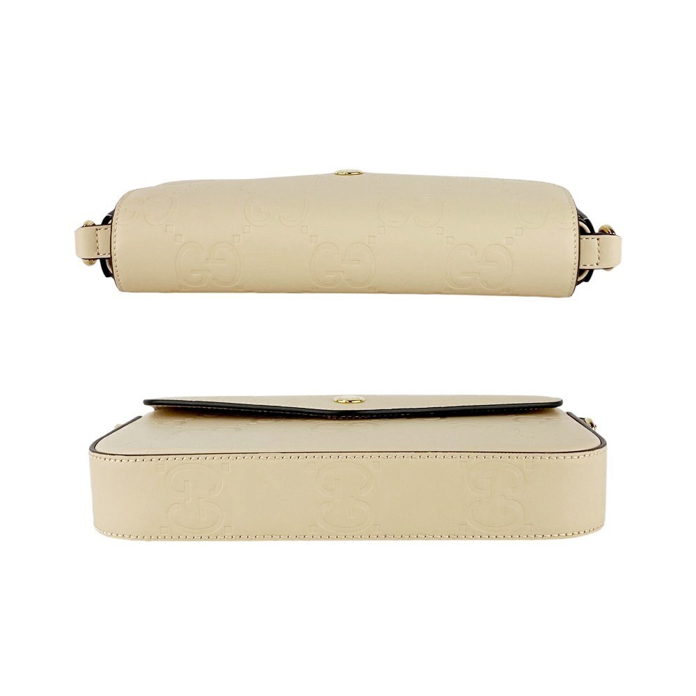 Gucci GG Super Shoulder Bag Leather Beige - Picture 6 of 10